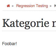 Kategorie mit Slash / Querstrich im Namen